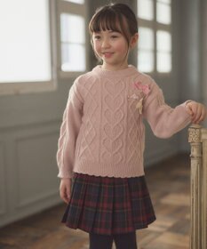 ANY KIDS チェック柄 プリーツ キュロット