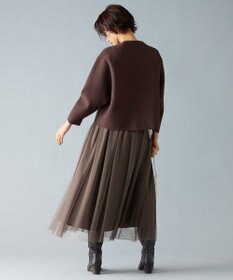 自由区 S ポリエステルホールガーメントラグランボタン ニット