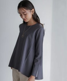 組曲 バックフレアロングＴシャツ グレー系