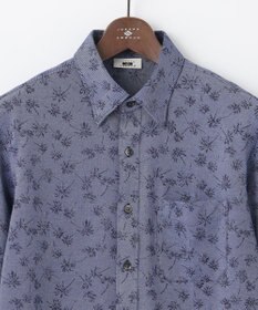 JOSEPH ABBOUD 【吸水速乾】シャンブレープリントジャージシャツ