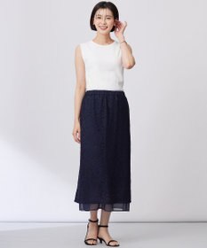 J.PRESS LADIES S 【洗える】ジャカードレース ナロースカート