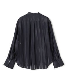 BEIGE， HAUYNITE / シアーストライプバンドカラーブラウス