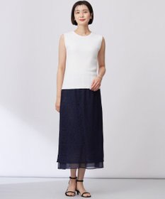 J.PRESS LADIES S 【洗える】ジャカードレース ナロースカート