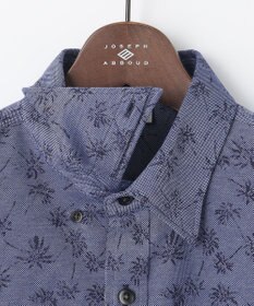 JOSEPH ABBOUD 【吸水速乾】シャンブレープリントジャージシャツ
