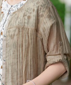 Tiaclasse 【洗える】楊柳バックフリルブルゾン