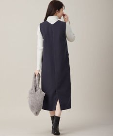 ANY SIS 【2SET】ニードルジャンパースカート × ラメリブタートルニット セット