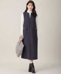 ANY SIS 【2SET】ニードルジャンパースカート × ラメリブタートルニット セット