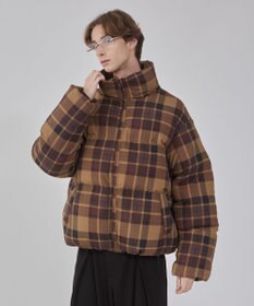 WEGO 【ユニセックス着用ITEM/MLサイズ展開】チェックパファーブルゾン