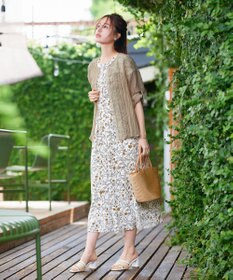 Tiaclasse 【洗える】楊柳バックフリルブルゾン