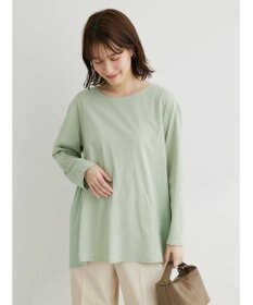 Green Parks バックギャザー布帛切替プルオーバー