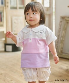 組曲 KIDS 【80-100㎝】シナぷしゅ襟付き カットソー