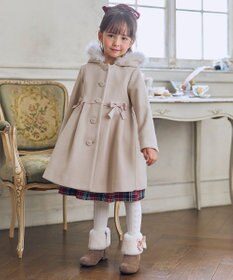 ANY KIDS リボンフェイクファーブーツ