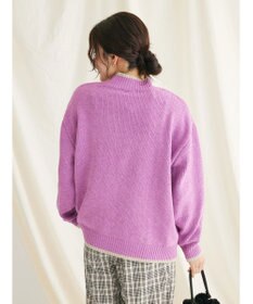 CRAFT STANDARD BOUTIQUE 洗えるモールニット配色プルオーバー