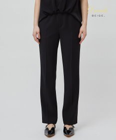 BEIGE， 【洗える】ALAINA / スリムストレートパンツ Black