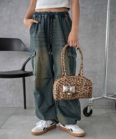 WEGO チャーム付きチェーンボストンバッグ