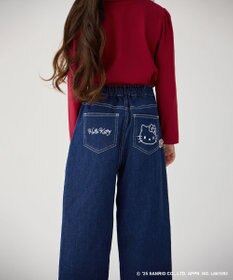 ANY KIDS 【ハローキティ×ANY KIDS】デニムワイドパンツ