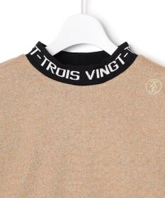 23区GOLF 【WOMEN】ラメスウェットモックネック ダブルニット 裏毛素材