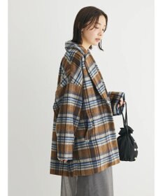 Green Parks ・ＥＬＥＮＣＡＲＥ　ＤＵＥ　シャギーチェックミドルコート