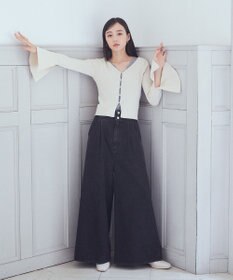 earth music&ecology ダブルベルトデザインワイドパンツ