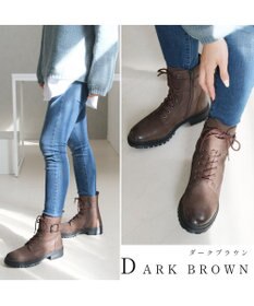 Pointer 本革 足首ベルトレースアップブーツ