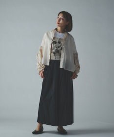 muuc 〈綿100%〉〈涼しいワッシャー生地〉〈裾タック入り〉ワイドパンツ