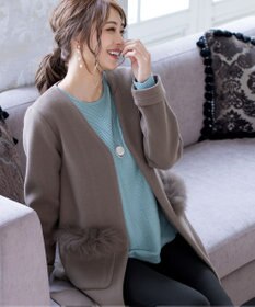 Tiaclasse 【2WAY】さらっと羽織れるFOXファーコート