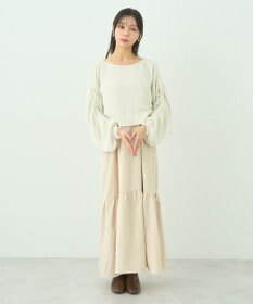 earth music&ecology ＳＥＴ２点透かしニット＋キャミワンピース