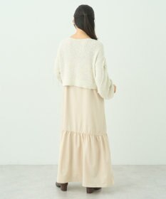 earth music&ecology ＳＥＴ２点透かしニット＋キャミワンピース