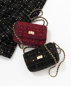 23区 GIOLICAツイード チェーンショルダーバッグ