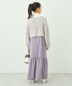 earth music&ecology ＳＥＴ２点透かしニット＋キャミワンピース