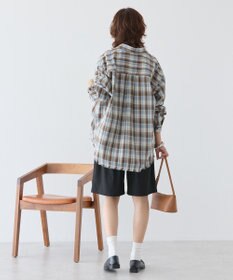 AMERICAN HOLIC フリンジヘム起毛チェックシャツ