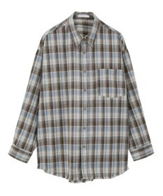 AMERICAN HOLIC フリンジヘム起毛チェックシャツ