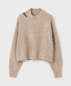 GRACE CONTINENTAL ラメフェザーニットトップ