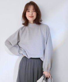 ANY L リブ起毛モックネックプルオーバー