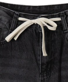 WEGO ドロストコードフレアデニム