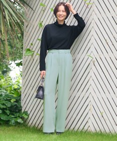 自由区 【洗える】ビンテージパールタートルネック カットソー