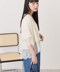 AMERICAN HOLIC レース切り替え半袖シャツ