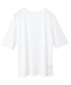 YECCA VECCA クルーネック5分袖シアートップス