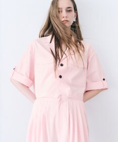 uncrave クールタッチカラータイプライター シャツジャケット ピンク(WEB限定カラー)