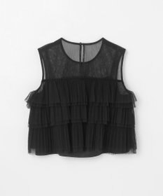 GRACE CONTINENTAL チュールフリルノースリーブ