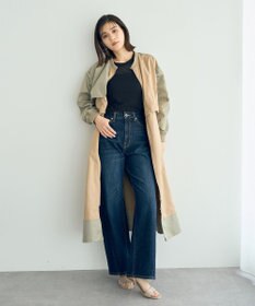 YECCA VECCA クルーネック5分袖シアートップス