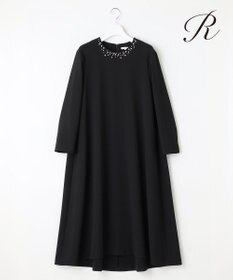 23区 S 【R(アール)】ダブルクロス ビジュートリムワンピース