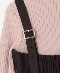 Feroux 【古畑星夏さん着用・セットアイテム】刺繍ポイント ニット × ジャンパー スカート