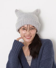 MOONBAT PAUL&JOE ACCESSOIRES(ポール&ジョー)ネコミミ シャギー ニット帽