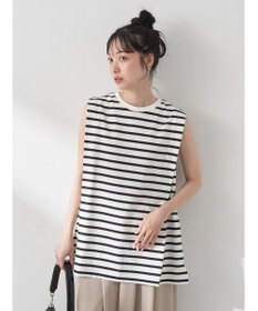 earth music&ecology ボクシーノースリーブチュニック