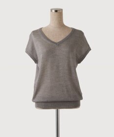 TOQUE 〈大草直子さんアドバイザー〉 【天然素材/2WAY】アルパカシルクニットVネックフレンチ
