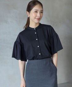 組曲 ギャザースリーブクリア カットソー