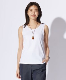 J.PRESS LADIES L ワイドリブジャージー ノースリーブ カットソー