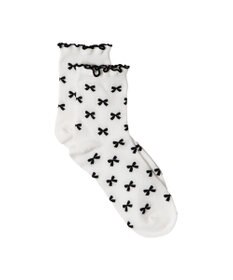 WEGO モチーフ総柄メロークルーソックス