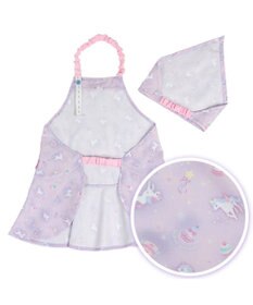 Mother garden マザーガーデン ユニコーン キッズエプロン & 三角巾 セット 《ファンシー柄》 100～120cm